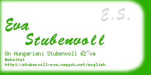 eva stubenvoll business card